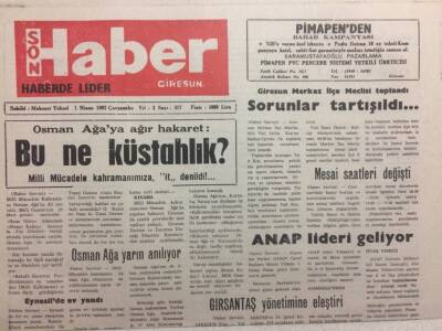 Giresun Son Haber 1 Nisan 1992 - Bu Ne Küstahlık? GZ34532 - 1