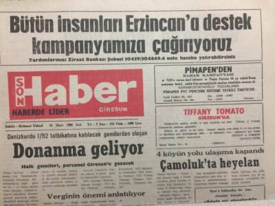 Giresun Son Haber 24 Mart 1992 - Donanma Geliyor GZ34552 - 1