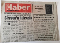 Giresun Son Haber Gazetesi - 1 Şubat 1992 - Giresun TSOdan Hükümete Öneri Doğalgaz Boru Hattı Doğu Karadenizden Geçsin GZ43895 - 1