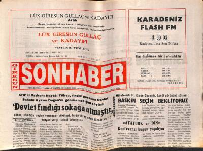 Giresun Son Haber Gazetesi 10 Şubat 1996 - 2.Amatör Kümeye Merhaba GZ108244 - 1