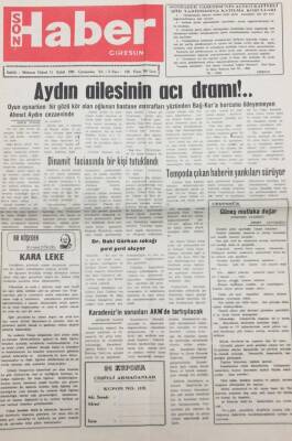 Giresun Son Haber Gazetesi 11 Eylül 1991 Karadenizin Sorunları AKMde Tartışılacak GZ14174 - 1