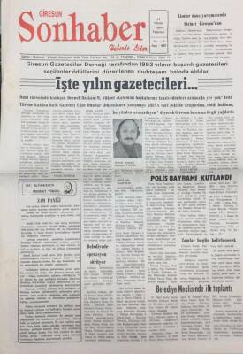 Giresun Son Haber Gazetesi 11 Nisan 1994 Gazeteci Uğur Dündar Giresun Basınına Övgü Yağdırdı GZ14131 - 1