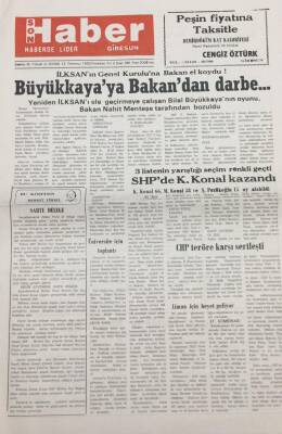 Giresun Son Haber Gazetesi 12 Temmuz 1993 Liman İçin Heyet Geliyor GZ14172 - 1