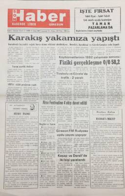 Giresun Son Haber Gazetesi 13 Şubat 1993 ARENA Ekibinin Giresun Programı GZ14099 - 1