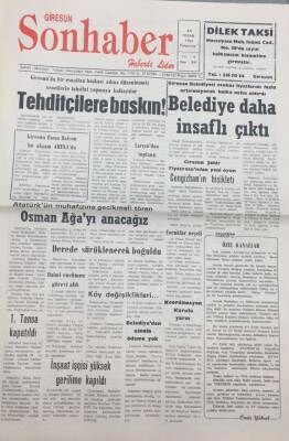 Giresun Son Haber Gazetesi 14 Nisan 1994 Osman Ağayı Anacağız GZ14134 - 1
