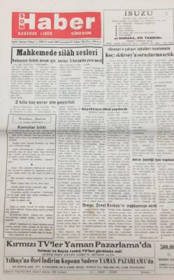 Giresun Son Haber Gazetesi 16 Aralık 1992 Ahmet Gürsoy Giresun İçin Çalışan Aptaldır Dedi Soruşturma Açıldı GZ14186 - 1