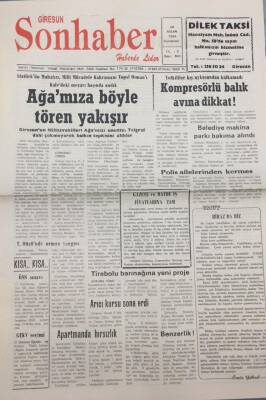 Giresun Son Haber Gazetesi 16 Nisan 1994 Halk Tepkili Giresun Milletvekilleri Osman Ağayı Unuttu GZ14136 - 1
