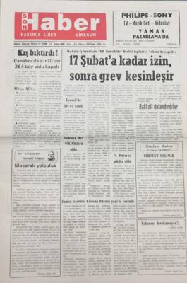 Giresun Son Haber Gazetesi 16 Şubat 1993 Mehmet Kır SSK Müdürü Oldu GZ14100 - 1