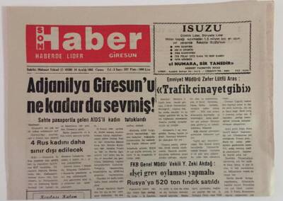 Giresun Son Haber Gazetesi 18 Aralık 1992 - FKB Genel Müdür Vekili Y. Zeki Akdağ İşçi Grev Oylaması Yapmalı GZ18344 - 1