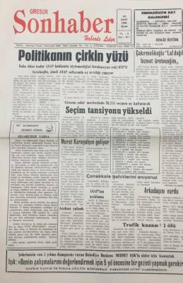 Giresun Son Haber Gazetesi 18 Mart 1994 Giresun Şehir Merkezinde 38.251 Seçmen Oy Kullanacak GZ14159 - 1