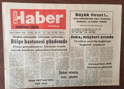 Giresun Son Haber Gazetesi 18 Şubat 1992 - Yaylalar Filme Alınıyor GZ10207 - 2