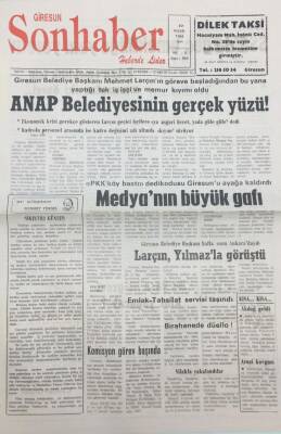 Giresun Son Haber Gazetesi 19 Nisan 1994 Pkk Köy Bastı Dedikodusu Giresunu Ayağa Kaldırdı GZ14138 - 1