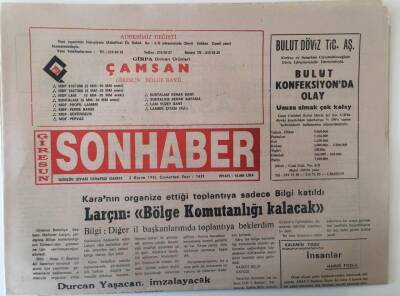 Giresun Son Haber Gazetesi 2 Kasım 1996 - Giresun Belediye Başkanı Mehmet Larçın Bölge Komutanlığı Kalacak Diyor GZ18227 - 1
