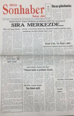 Giresun Son Haber Gazetesi 20 Eylül 1993 Sekalılar Tvden Dertli GZ14192 - 1
