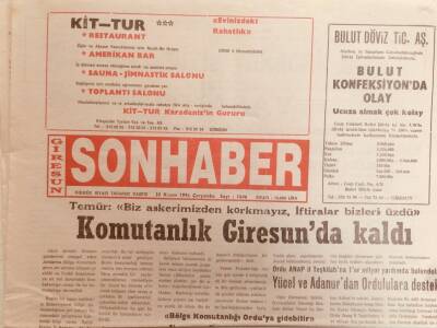 Giresun Son Haber Gazetesi 20 Kasım 1996 - Giresunspor Tel Tel Döküldü GZ38735 - 1