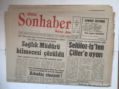 Giresun Son Haber Gazetesi 21 Haziran 1994 - 7. Kattan Düşerek Öldü GZ7378 - 1