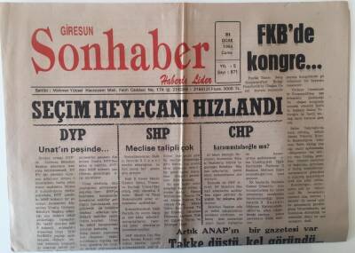 Giresun Son Haber Gazetesi 21 Ocak 1994 - Seçim Heyecanı Hızlandı , FKBde Kongre GZ18213 - 1