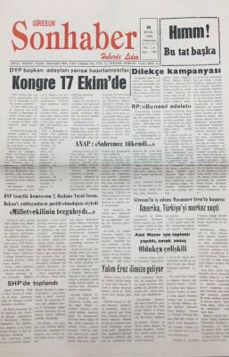 Giresun Son Haber Gazetesi 23 Eylül 1993 Giresunlu İş Adamı Muammer Erenin Başarısı GZ14189 - 1