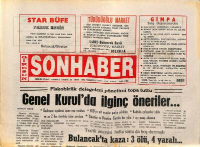 Giresun Son Haber Gazetesi 23 Ocak 1996 - Fiskobirlik Delegeleri Yönetimi Topa Tuttu GZ77845 - 1