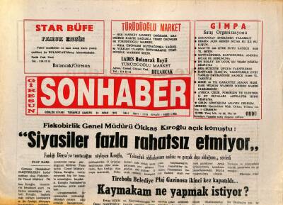 Giresun Son Haber Gazetesi 24 Ocak 1995 - Dinamit Fındık Dalına Takıldı 2 Yaralı GZ77846 - 1
