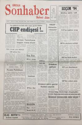 Giresun Son Haber Gazetesi 24 Şubat 1994 Erbakan Geliyor GZ14150 - 1
