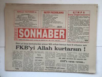 Giresun Son Haber Gazetesi 26 Kasım 1994 - Dört Yıl Önce Bankalardan Alınan 165 Milyar Borcun Faizi 5 Trilyonu Aştı GZ7352 - 1