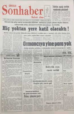 Giresun Son Haber Gazetesi 26 Nisan 1994 Belediyeden Alacaklı Esnafa Bugün Git Yarın Gel GZ14142 - 1
