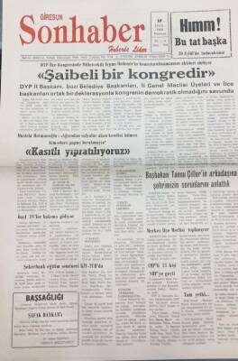 Giresun Son Haber Gazetesi 27 Eylül 1993 CHPli 13 Kişi SHPye Geçti GZ14188 - 1