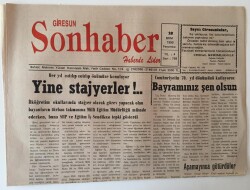 Giresun Son Haber Gazetesi 28 Ekim 1993 - Cumhuriyetin 70. Yıl Dönümünü Kutluyoruz GZ10983 - 2