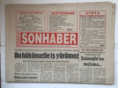 Giresun Son Haber Gazetesi 28 Kasım 1994 - Bu Hükümetle İş Yürümez GZ7351 - 1