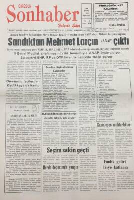 Giresun Son Haber Gazetesi 28 Mart 1994 Belediye Başkanlıklarını Kazananlar GZ14167 - 1