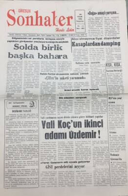 Giresun Son Haber Gazetesi 28 Nisan 1994 Vali Yardımcısı Sayısı 4e Çıktı GZ14144 - 1