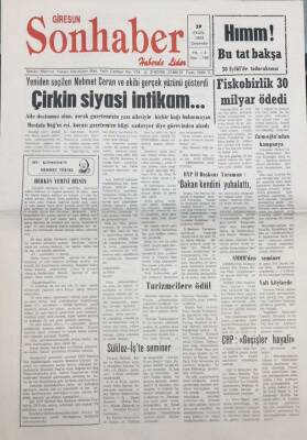 Giresun Son Haber Gazetesi 29 Eylül 1993 Fiskobirlik 30 Milyar Ödedi GZ14114 - 1