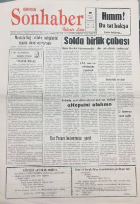 Giresun Son Haber Gazetesi 30 Eylül 1993 AÖF Sınavları Şehrimizde Yapılacak GZ14103 - 1