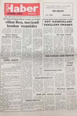 Giresun Son Haber Gazetesi 31 Ekim 1994 Sezai Başar Anaptan Saf Dışı GZ14146 - 1