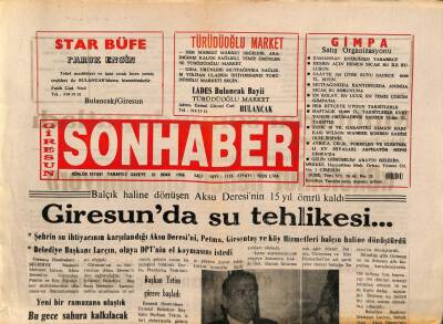 Giresun Son Haber Gazetesi 31 Ocak 1995 - Balçık Haline Dönüşen Aksu Deresinin 15 Yıl Ömrü Kaldı GZ77848 - 1