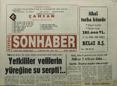 Giresun Son Haber Gazetesi 4 Ekim 1996 - Seka Siyasilerin Oyuncağı mı? - GZ14066 - 1