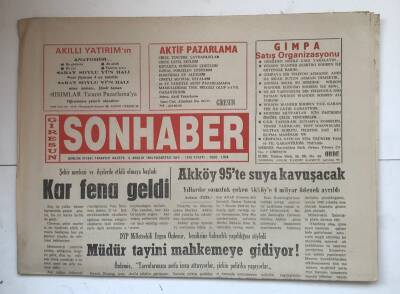 Giresun Son Haber Gazetesi 5 Aralık 1994 -Akköy 95te Suya Karışacak GZ7349 - 1