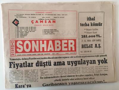 Giresun Son Haber Gazetesi 5 Ekim 1996 - Fiyatlar Düştü Ama Uygulayan Yok GZ31220 - 1