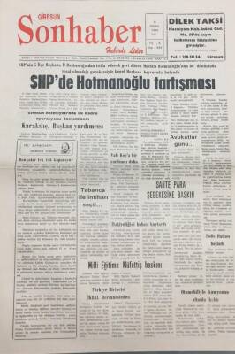 Giresun Son Haber Gazetesi 5 Nisan 1994 Giresun Milli Eğitim Müdürüne Müfettiş Baskını GZ14117 - 1