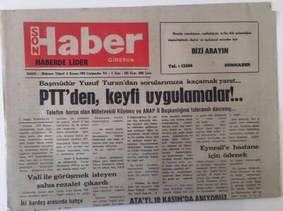 Giresun Son Haber Gazetesi 6 Kasım 1991 - Giresunspor , Hopa Maçı İçin Gol Provası Yaptı GZ18182 - 1