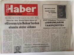 Giresun Son Haber Gazetesi - 6 Ocak 1992 - Giresun İçin Bakanlardan Olumlu Sözler Aldım - GZ43865 - 1