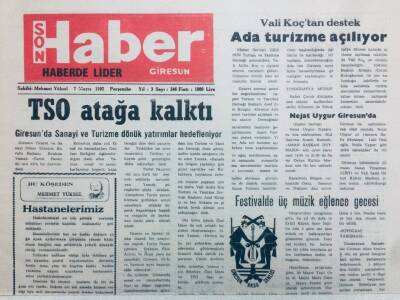 Giresun Son Haber Gazetesi 7 Mayıs 1992 - TSO Atağa Kalktı GZ41045 - 1