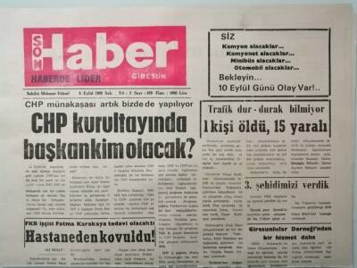 Giresun Son Haber Gazetesi 8 Eylül 1992 Anti Kartel Yasa Tasarısı Tartışmaya Açıldı -GZ37479 - 1