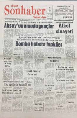 Giresun Son Haber Gazetesi 8 Mart 1994 Seçkin Aksoyun Seçim Vaadleri GZ14176 - 1