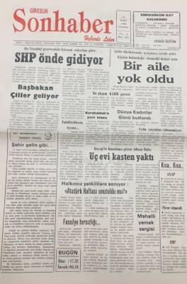 Giresun Son Haber Gazetesi 9 Mart 1994 Başbakan Çiller Geliyor GZ14129 - 1