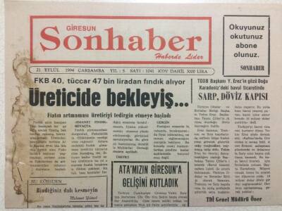 Giresun Son Haber Gazetesi - Üreticide Bekleyiş 22 Şubat 2006 Rus Pazarı Halka Açılıyor GZ34252 - 1