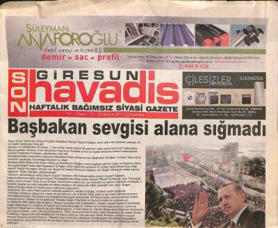 Giresun Son Havadis 25 Aralık 2013 - Başkan Aksu, Başbakanı Çiçekle Karşıladı - Okul Aile Birliği Sağlık İl Müdürü Balı Tebrik Etti GZ95345 - 1