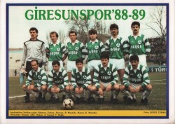 Giresunspor Takım Oyuncuları 88-89 Kartpostal KRT5360 - Gökçekoleksiyon