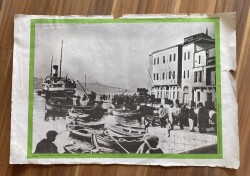 GİRESUNUN ESKİ İSKELESİ ESKİ POSTER (1970LER BASIM) 55X36CM KRT17565 - Gökçekoleksiyon